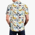 thumbnail image 4 of Daiia Flowers Butterfly Pattern Men’s Polo Shirts,Solid Deck Shirt,Classic Fit, Breathable Cotton Polo for Casual and Sport Wear-X-Large, 4 of 9