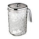 thumbnail image 2 of Jarra fría para tetera con tapa - Recipiente de plástico transparente de 2L para té helado, limonada y agua infusionada - aptable para lavavajillas, boca ancha, almacenamiento en la nevera, 2 of 7