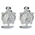thumbnail image 1 of Sterling Silver Turtle Stud Earrings With Crystals, 1 of 2