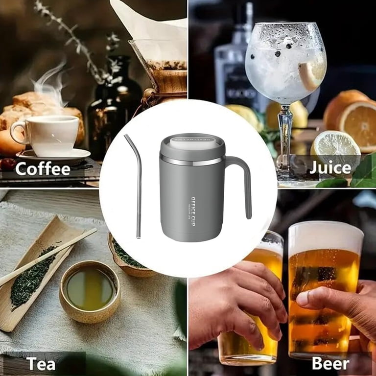 Vacuum Insulated Stainless Steel Coffee Mug With Lid - 12 Hour Hot/Cold  Retention Leakproof Travel Tumbler For Office Commute Camping Gym & Outdoor  Beverages (20oz) - Walmart.com