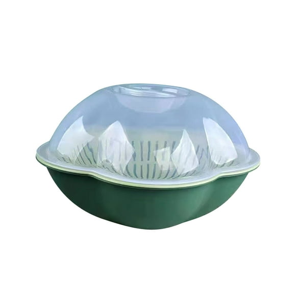 Summer Savings Kcavykas Kitchen Goodies,Household Double-layer Basket Fruit And Vegetable Kitchen Washbasin Fruit Storage with Cover Multi-functional Plastic Basin