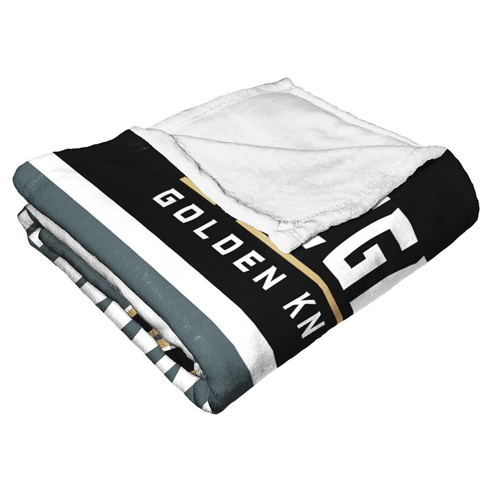 Vegas Golden Knights NHL Colorblock Personalized Silk Touch Throw Blanket, 50" X 60"