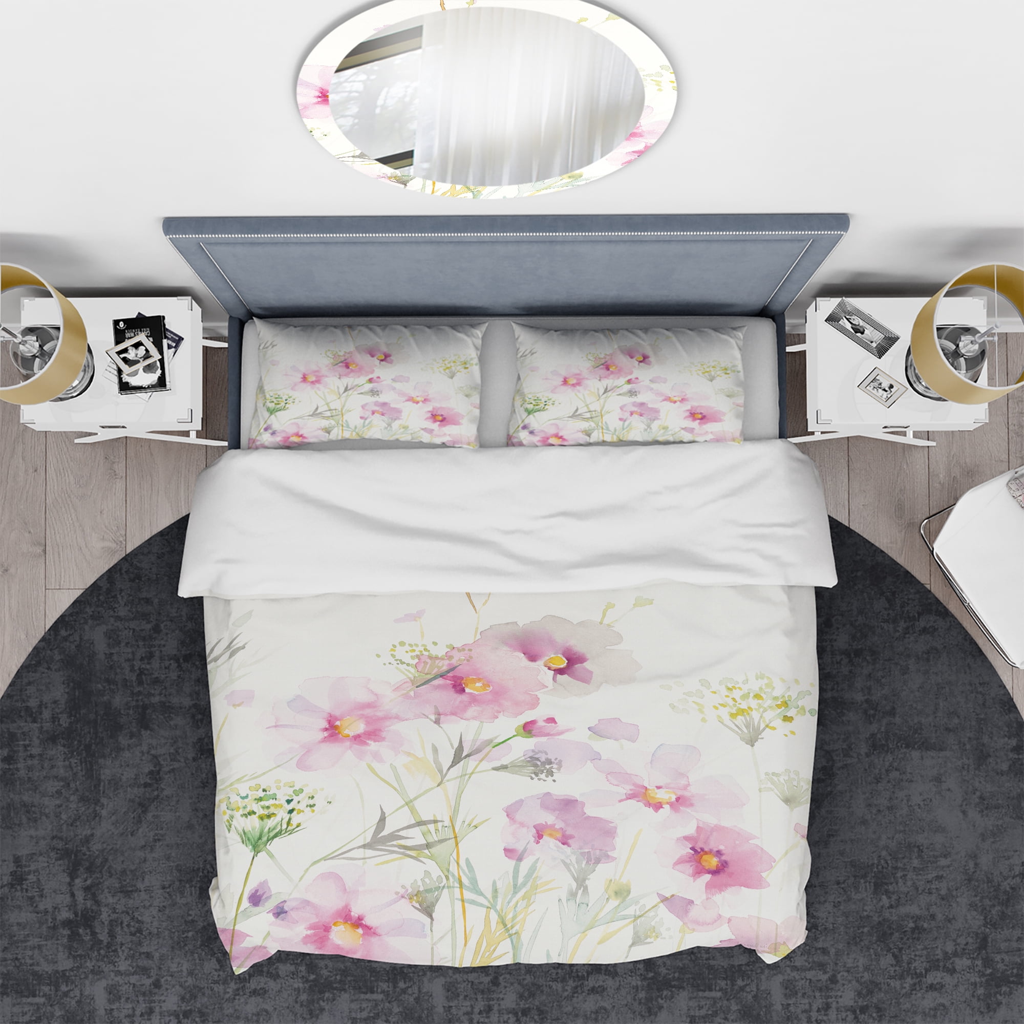 Designart 'Shabby Flower IV' Shabby Duvet Cover Set