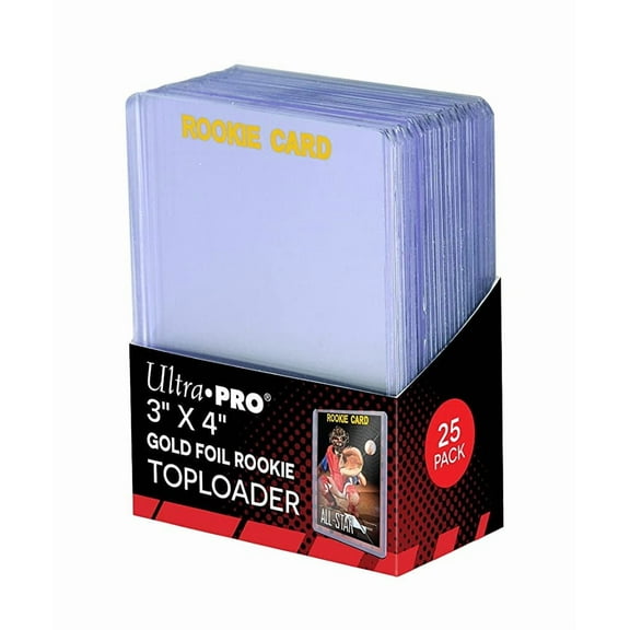 Ultra Pro 3" X 4" Rookie Gold Toploader 25ct