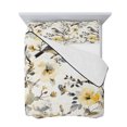 thumbnail image 7 of Yellow Grey Botanical King Size Down Alternative Comforter,Lightweight Comforter Quilt Bedding Set with Pillow Shams Spring Floral Summer Birds Vintage All Seasons Bed Comforter Duvet Insert 96"x106", 7 of 7