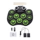 thumbnail image 1 of s de batería enrollables Altavoces estéreo duales incorporados Batería electrónica portátil digital Negro y verde Hugo Tambor electrónico portátil, 1 of 10