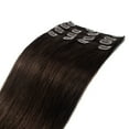 thumbnail image 5 of SAYFUT 22" Remy Grade 6A Silky Straight Clip In Human Hair Weft Extensions Medium Brown, 5 of 5