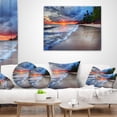 thumbnail image 4 of Designart Fluffy Dark Clouds over Ocean - Seashore Throw Pillow - 12x20, 4 of 5