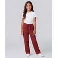 thumbnail image 5 of Real Essentials 3 Pack: Girls' Fleece Open Bottom Soft Athletic Performance Casual Sweatpants(Ages 7-16), 5 of 6