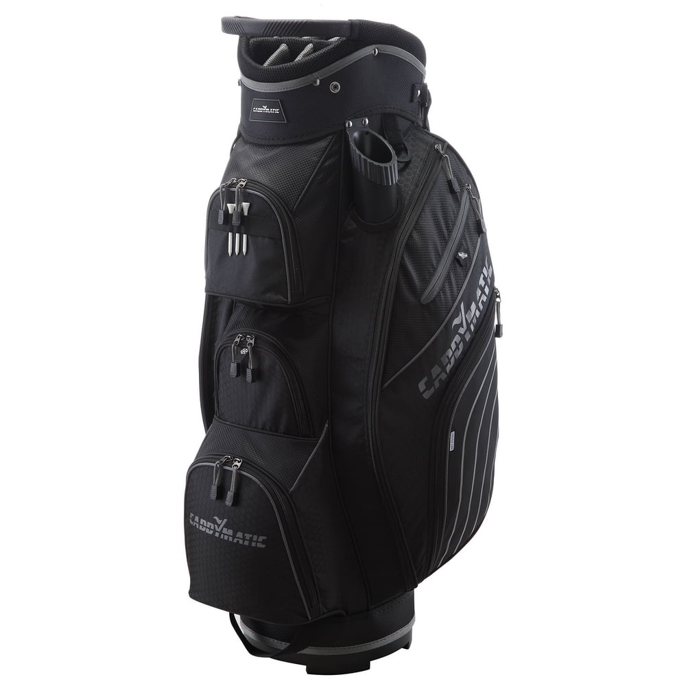 Caddymatic Golf Deluxe 14Way Cart Bag Black/ Gray