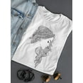 thumbnail image 3 of Beautiful Vintage Lady, Sketch T-Shirt Women -Image by Shutterstock, Female Large, 3 of 4
