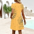 thumbnail image 5 of Womens Spring Dresses V-Neck A-Line Swing Knee Length Midi Dress Casual Summer Beach Vacation Dress, 5 of 6