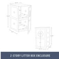 thumbnail image 5 of TRIXIE 2-Story Cat Litter Box Enclosure Hidden Litter Indoor Cat Furniture Accent Table, Brown, 5 of 9