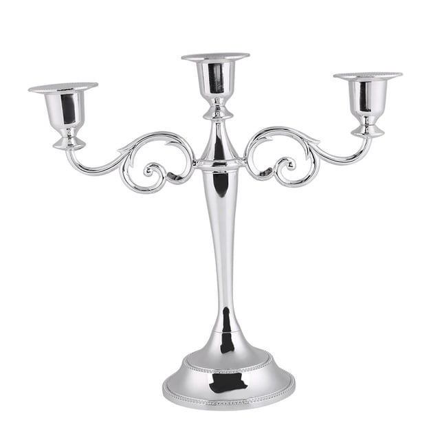 Candelabro De Metal De 3 Brazos, Sostiene Tres Velas, Candelabro De Pilar Antiguo De Metal, Estilo Europeo, Para Bodas Y Cenas A La Luz De Las Velas