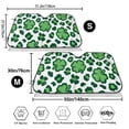 thumbnail image 3 of Uemuo Leopard print St. Patrick's Day Pattern Accordion Car Windshield Sun Shade, Foldable Reflective Sun Visor for Car, Reflector Windshield Sunshade-, 3 of 7