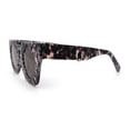 thumbnail image 7 of Womens Art Nouveau Deco Thick Plastic Horn Rectangle Sunglasses Brown Slate Tortoise, 7 of 7