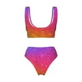 thumbnail image 6 of Rocae Holiday Shiny for Bikini Set for Women Two Piece Sexy High Swimsuits Split Crossover Bikini Large, 6 of 9