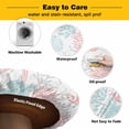 thumbnail image 3 of Elastic Fitted Round Tablecloth, Red Aqua Coastal Waterproof Stretch Table Cover for 45"-54" Tables, Sea Turtle Nautical Coral Summer Beach Washable Outdoor Tablecloths for Patio, Picnic, Camping, 3 of 9