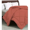 thumbnail image 2 of D.N.G. BEDDINGS 5 Piece Luxury Diamond Pattern Comforter Set, Premium Super Soft, 800 Thread Count, 100% Egyptian Cotton, OverSize, Solidd Super King Size, Solid Brick Red Color, 2 of 8