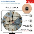 thumbnail image 3 of Stone Wall Texture Clock Modern Home Decor 10-Inch Silent Wooden Wall Clock, Battery Operated (AA Batteries Not Included), Artistic Home Decor, 3 of 7