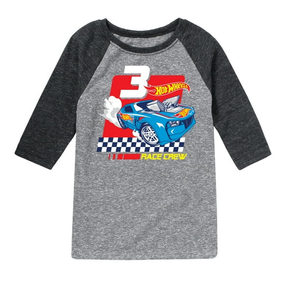 Hot Wheels - Race Crew 3 Yrs - Toddler And Youth Raglan Graphic T-Shirt