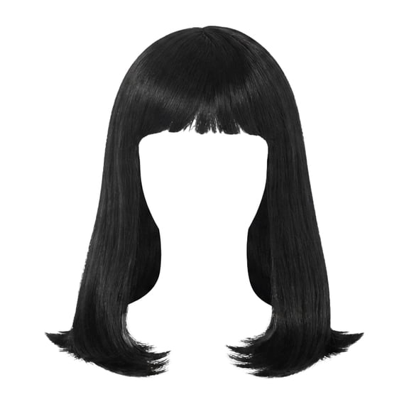 Long Bob Wig Costume Accessory for Adults, Black, Halloween by Way To Celebrate
