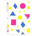 thumbnail image 7 of FORMRS 1-Subject Spiral Notebook 8" x 5" College Ruled 60 Refillable Sheet A5 Hard Cover, 2 Pack, Yellow Retro Round, 7 of 7
