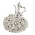 thumbnail image 1 of Alloy Wine Pot Set Vintage Turkish Coffee Tea Pot Set, Rustproof Exquisite Decorative Vintage Coffee Pot Set for Tea Home Party Wedding, Wine Pot with 6 Small Cup and Tray Set, 1 of 7
