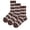 Brown, variant on Women's Dress Socks, Summer Thin Plaid Cotton Socks, Combed Cotton Moisture Wicking Anti-Odor, Size 5-8, Crew Length