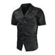 thumbnail image 1 of Blusa y camisa de manga corta con cuello vuelto para hombre, camisa brillante de manga corta con cuello vuelto, blusa de manga corta con cuello vuelto, abrigo de poliéster para hombre, 1 of 8