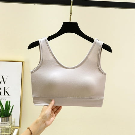 Up to 60% off Wireless Bra  Women s Solid Color Backless Sexy Seamless Push-Up U-Shaped Beautiful Back Underwear Everyday Bras(Beige M)