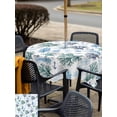 thumbnail image 5 of Outdoor Tablecloths with Umbrella Hole & Zipper, Blue Teal Coastal 54x54 Inch Square Tablecloths, Coral Starfish Seaside Summer Beach Waterproof Table Cloth, Patio/Pool/Picnic Table Covers, 5 of 8