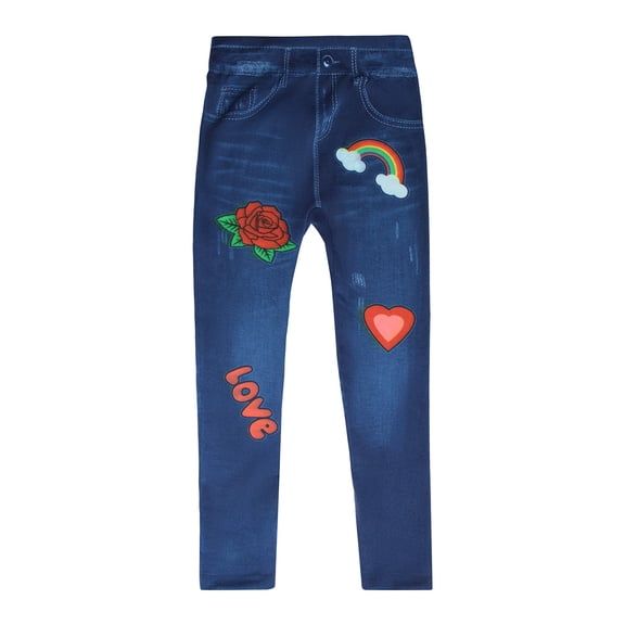 Just Love Jeggings for Girls Comfortable Seamless Printed Leggings