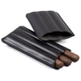 thumbnail image 4 of 3 Cigar Holder Leather Case - Black, 4 of 6