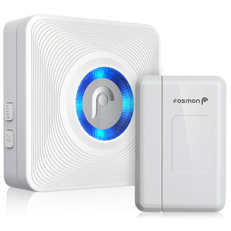 Fosmon WaveLink 51004HOM Wireless Door Open Chime Sensor Alarm Doorbell for Store, Restaurant, Business, Company & More, 400FT Range 52 Chime, 1 Sensor, 1