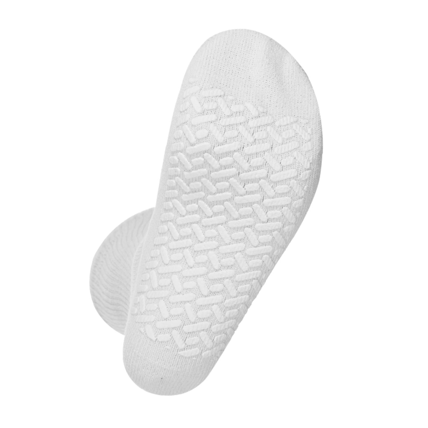 Diabetic Socks Non Skid Hospital Loose Fitting Slipper Socks With Gripper Bottoms 2 Pack Savings Gripper socks (9-11, White)