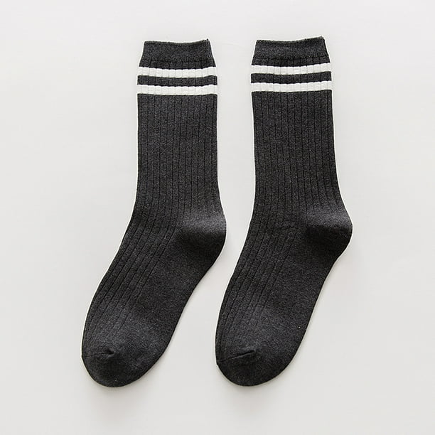 Zhuge Calcetines femeninos de algodón gris oscuro 5 pares - estilo moderno, perfecto para cualquier uso