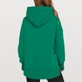 thumbnail image 3 of Lumtrix Womens Oversized Hoodies Long Sleeve Side Slit Hooded Sweatshirts Pullover 2026 Fall Y2K Clothes Fashion Thumbholes Tops Dark Green 2XL, 3 of 4