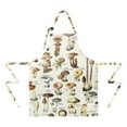 thumbnail image 2 of Brown Mushroom Label Light Pattern Apron-Garden Aprons for Women with Pockets-Cotton Linen Waterproof Kitchen Cooking Gardening Aprons Adjustable for Kitchen,Cooking,BBQ and Salon 33x27 Inch, 2 of 7
