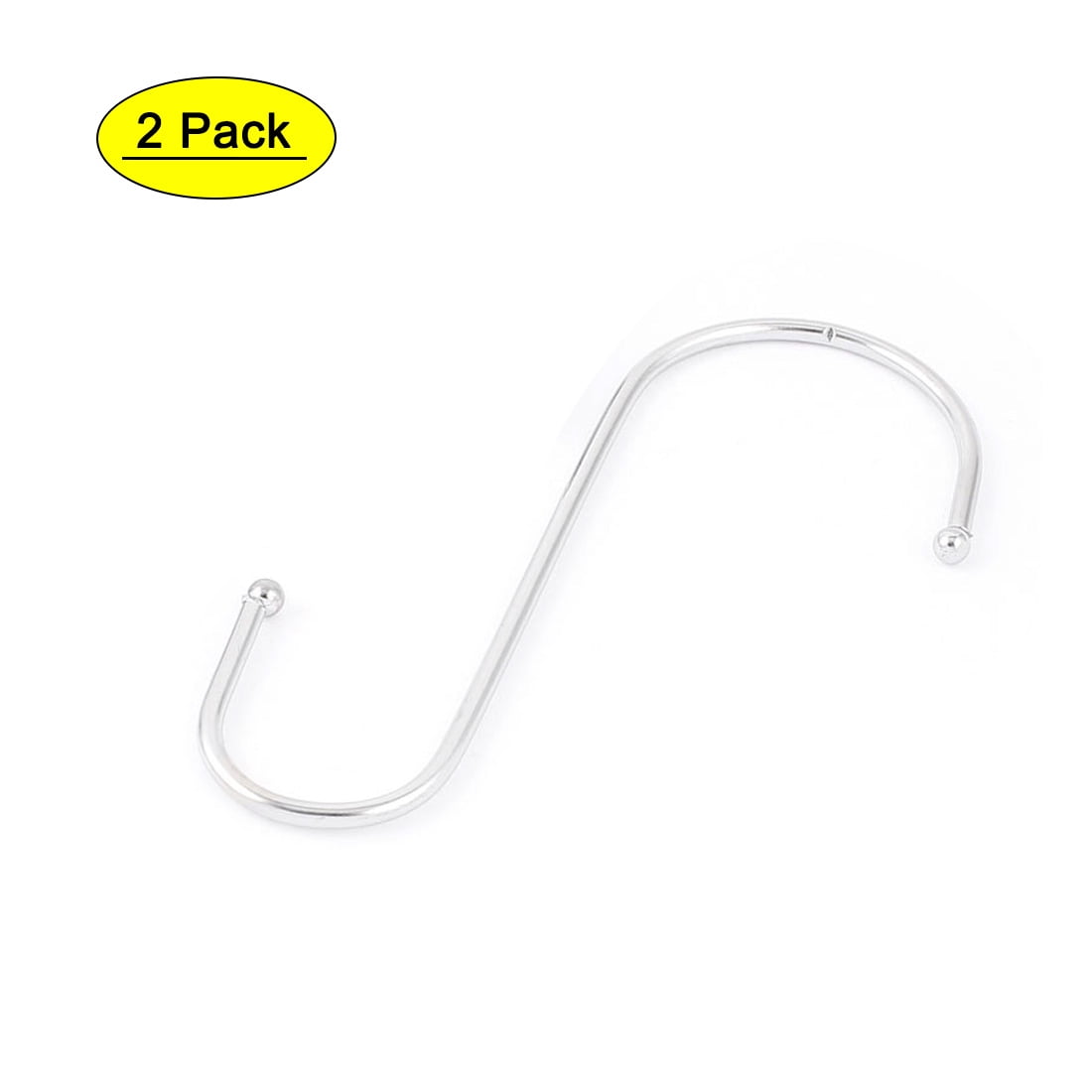 Uxcell Home Bathroom Shower Curtain Rings Hooks Hangers Silver Tone 4 Pcs