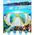 thumbnail image 2 of czcpp-Snorkel Set Adult Kids, Anti-Fog Adjustable Panoramic View Snorkel Mask Dry Top Snorkel Kit, Scuba Diving Gear for Snorkeling Diving Swimming Travel, 2 of 4