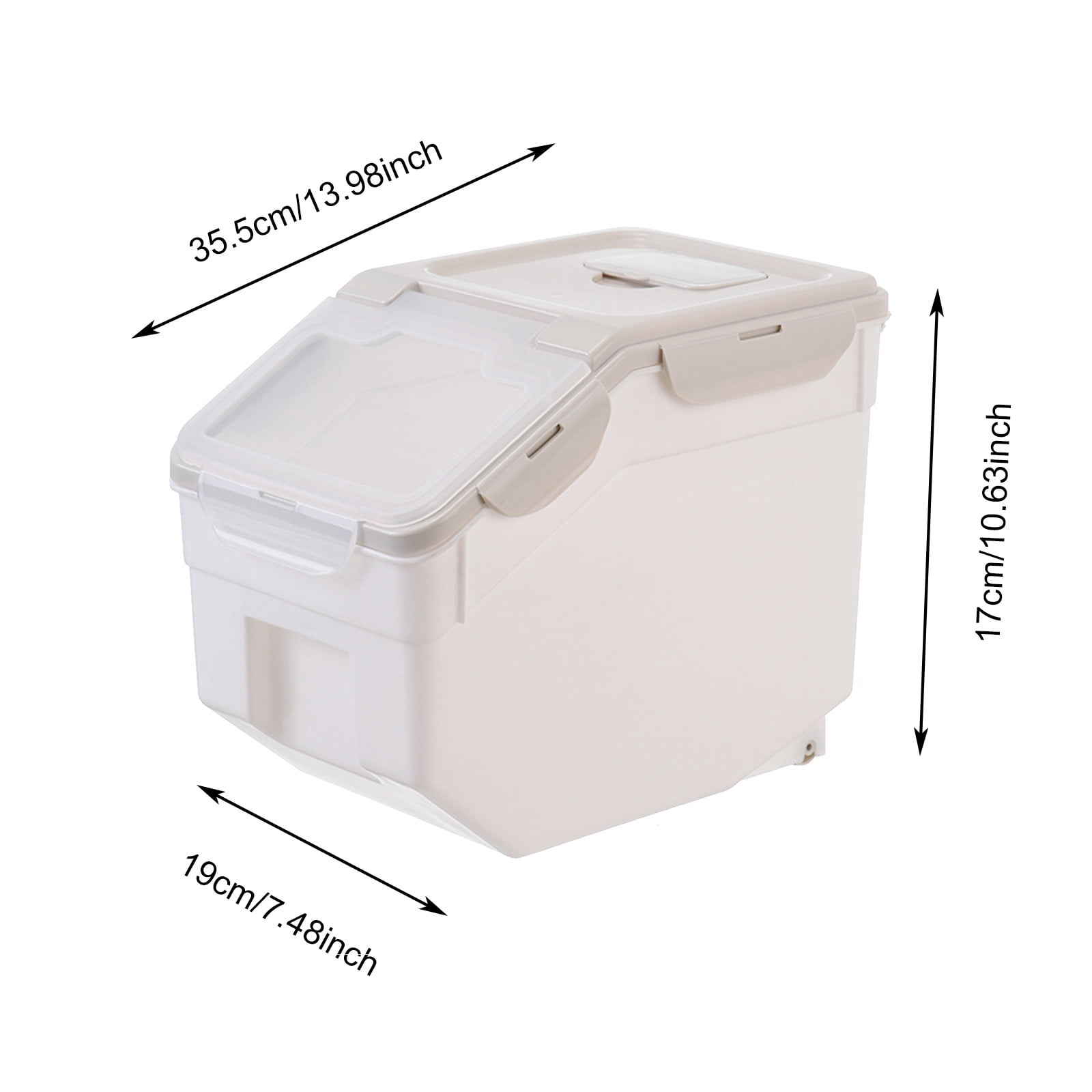 Amacok  10Kg/15Kg Multi-Function Sealed Insect-Proof and Rice Storage Box, Large Pantry Storage, BPA Free, Airtight Food Storage Containers Food Container for Rice Flour Grain Pet