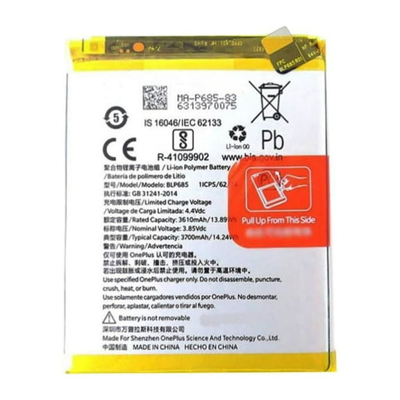 Replacement Battery BLP685 3700mAh For OnePlus 6T / OnePlus 7