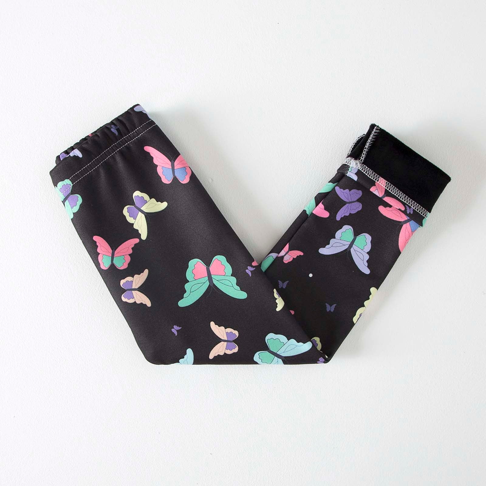 Leggings Doublés Polaire Pour Enfants - Garçons Et Filles - Chauds Et Confortables Pour L'hiver - Motifs Dessin Animé