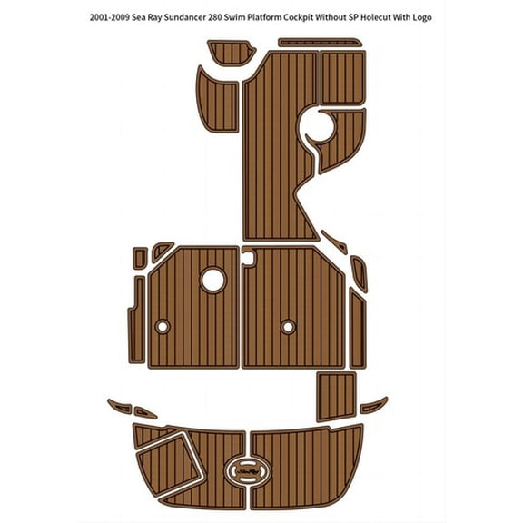 2006-2007 Sea Ray Sundancer 280 Swim Platform Cockpit Pad EVA Foam Teak Flooring