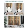 thumbnail image 4 of Brown Gray Tie Up Curtains for Windows 63 Inch Length Balloon Curtains Kitchen Adjustable Balloon Window Shade Farmhouse Abstract Gradient Wooden Grain Tie Up Valance Bathroom Curtain Window 42"x63", 4 of 6