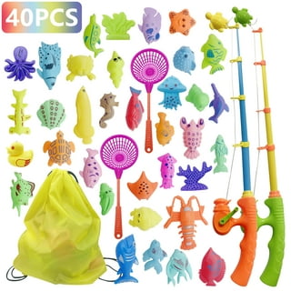  B. toys- Little Fisher's Kit- WaterPlay- Magnetic Fishing Play  set for Kids- Fishing Game – 2 Fishing Rods & 8 Sea Animals – Water Toys  for Bath, Pool- 3 years + : Toys & Games