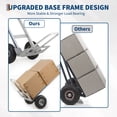 thumbnail image 3 of Heavy Duty Aluminum Hand Truck Dolly – 600 lbs Capacity – Collapsible Platform Cart with Extendable Base – 10" Pneumatic Wheels – Includes 2 Elastic Cords, 3 of 8