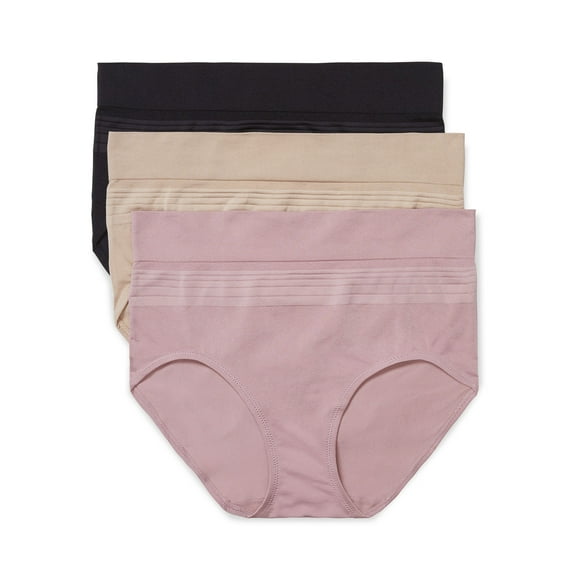 Blissful Benefits by Warner's® Women's No Muffin Top Seamless Brief Panties, 3-Pack