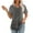 Gray, variant on NEFIYLUXP Women's Summer Pleated Short Sleeve T-Shirt, Summer O-Neck Solid Color Casual Tops for Women